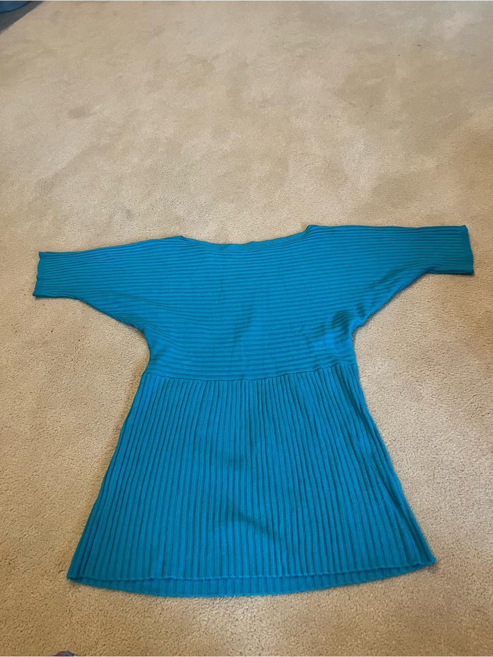 Bright blue boat neck top
